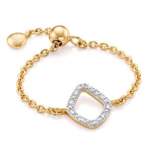 Monica Vinader Riva Mini Kite Adjustable Friendship Diamond Ring